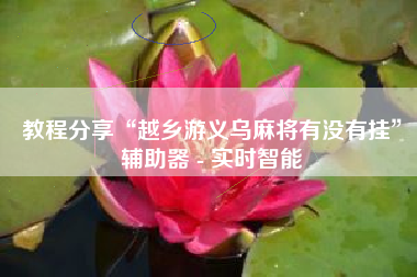 教程分享“越乡游义乌麻将有没有挂	”辅助器 - 实时智能