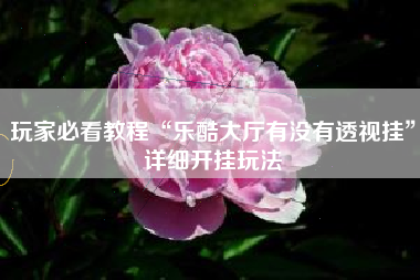 玩家必看教程“乐酷大厅有没有透视挂”详细开挂玩法