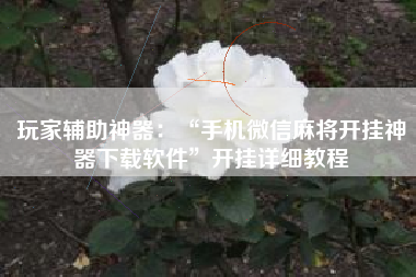 玩家辅助神器：“手机微信麻将开挂神器下载软件	”开挂详细教程