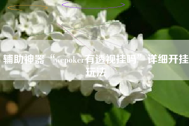 辅助神器“wepoker有透视挂吗	”详细开挂玩法